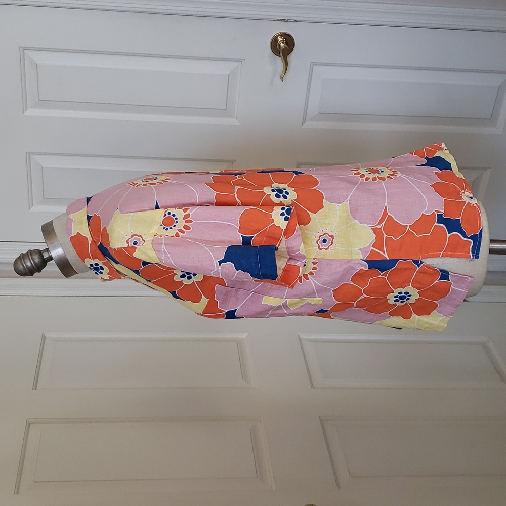 RAILS MacKinley Top Flower Power Pink Yellow Orange Blue Linen - Picture 9 of 17